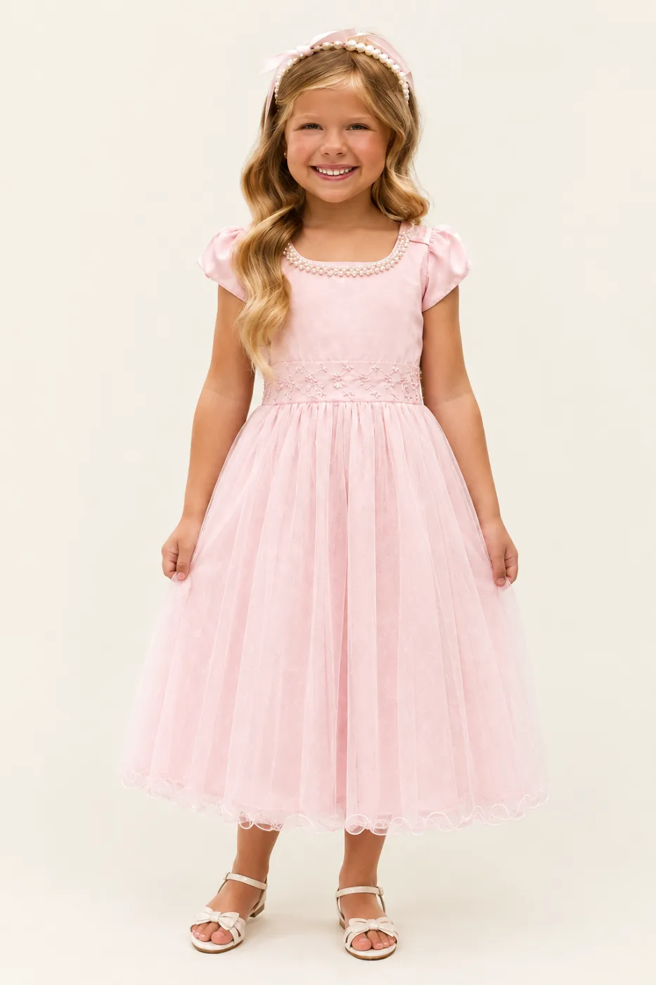 Vestido Infantil Menina Pirilampo Kids Rosê