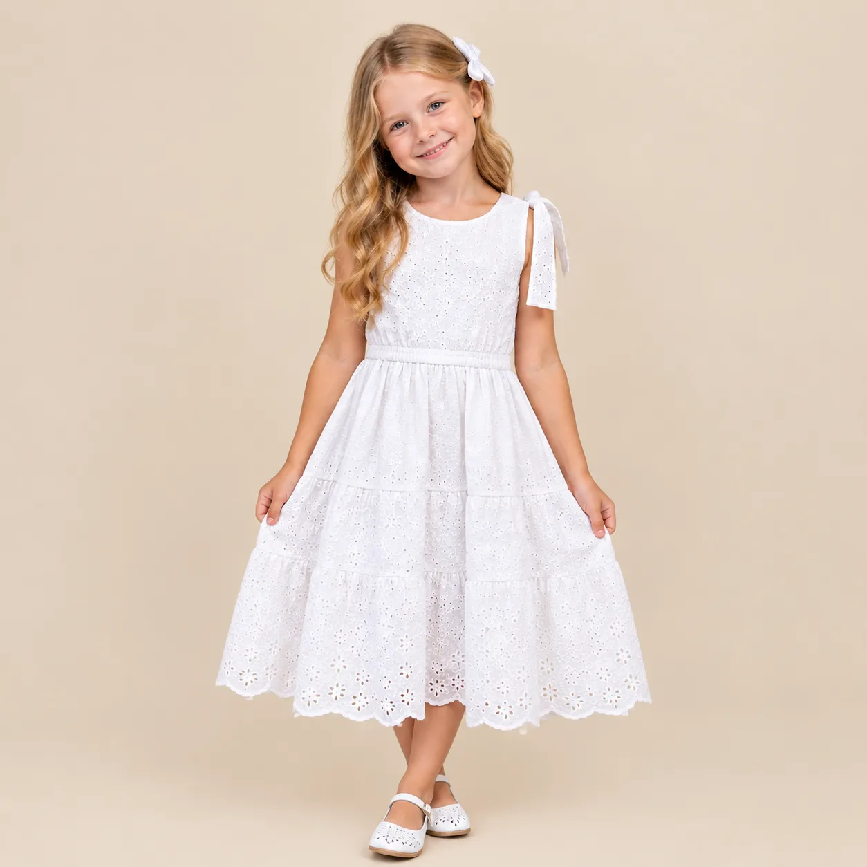 Vestido Batizado Infantil Menina Pirilampo Kids Branco