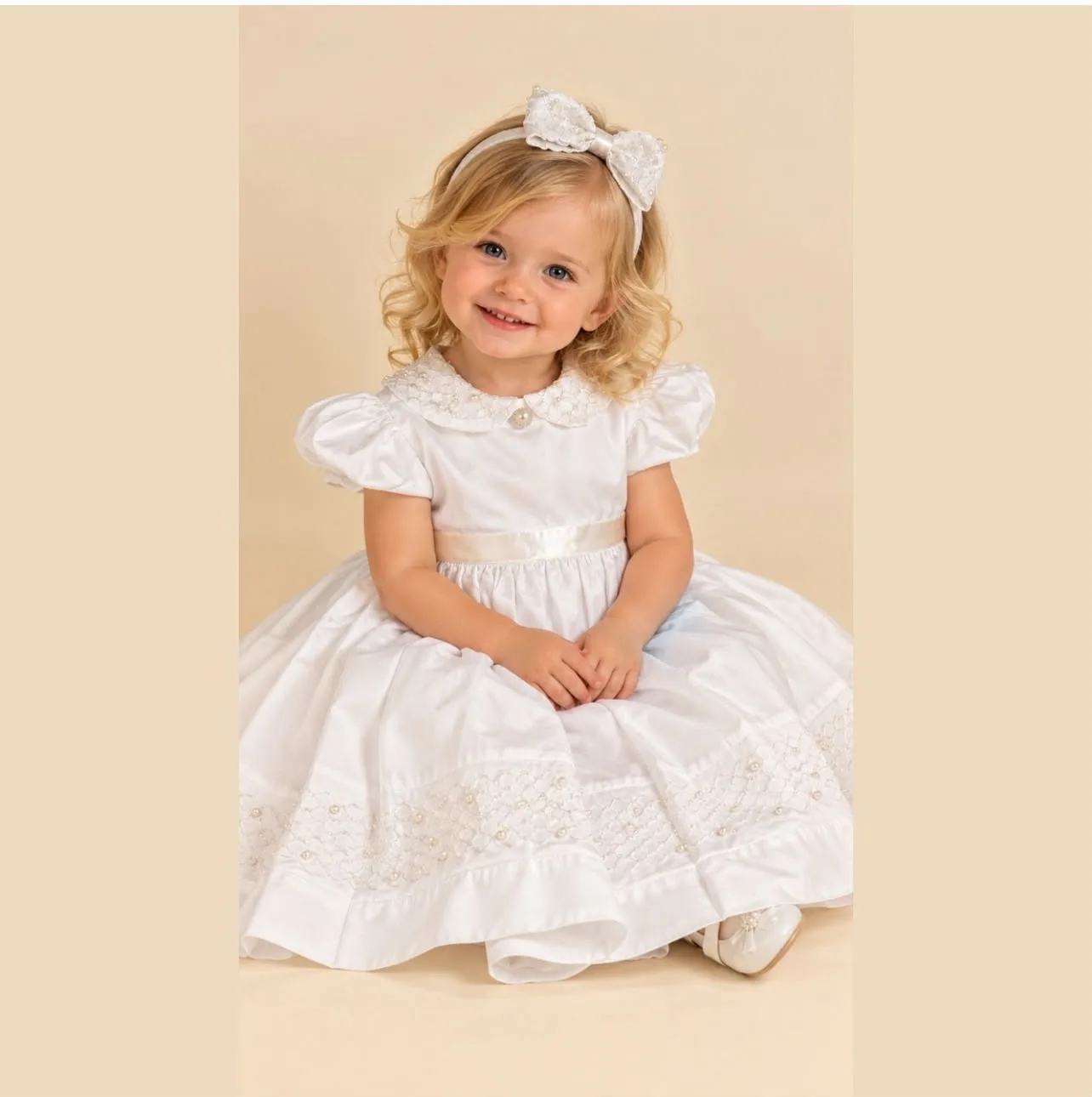 Vestido Bebê Menina Pirilampo Kids 8200 Branco