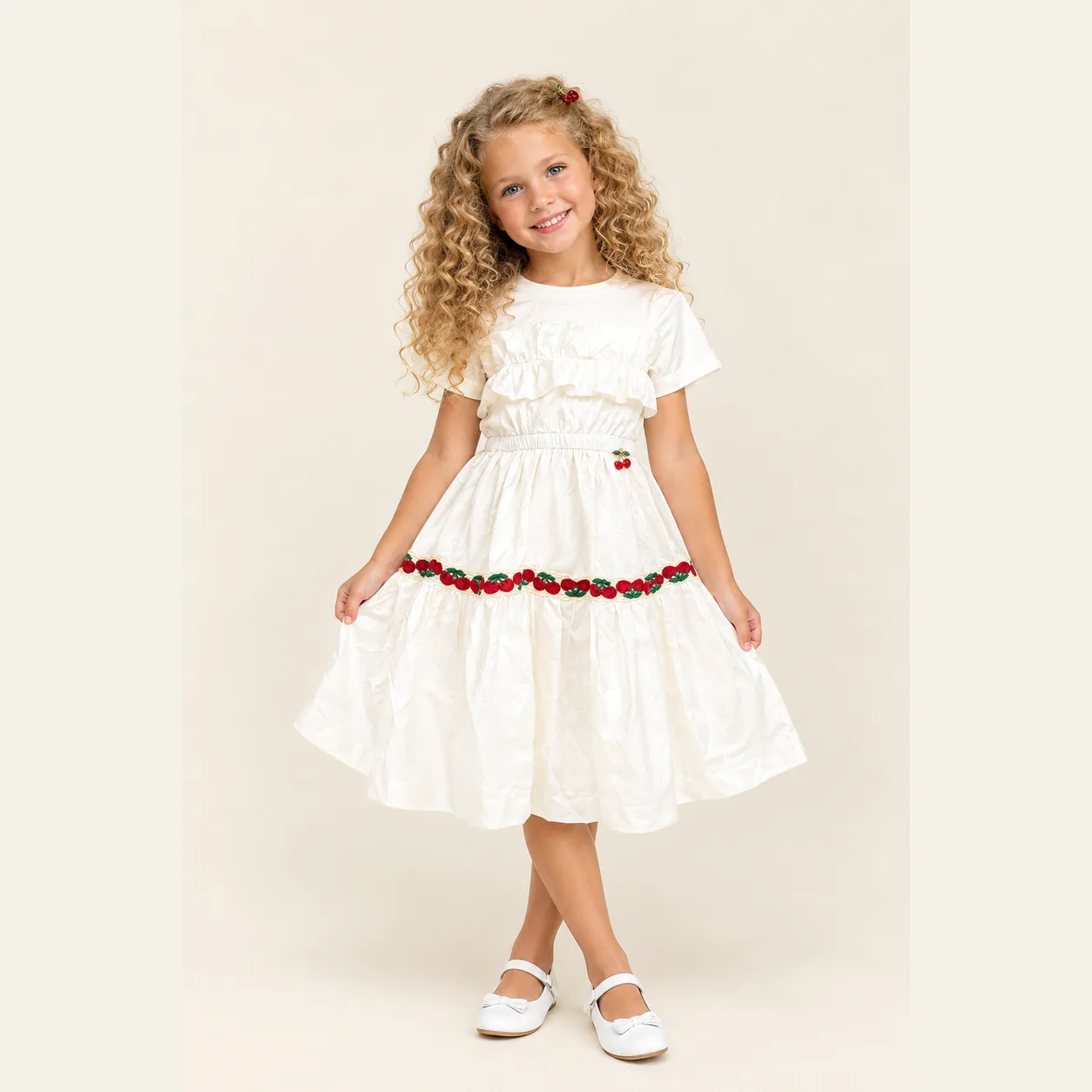 Vestido Infantil Menina Pirilampo Kids Branco