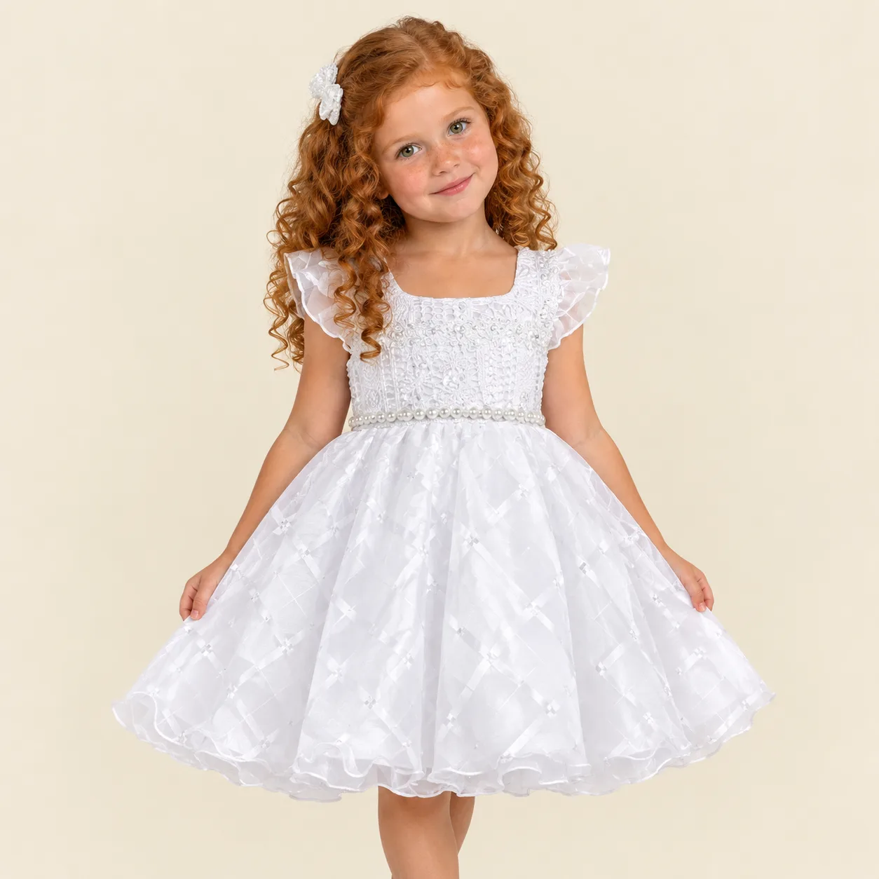 Vestido Bebê Menina Pirilampo Kids 102033 Branco