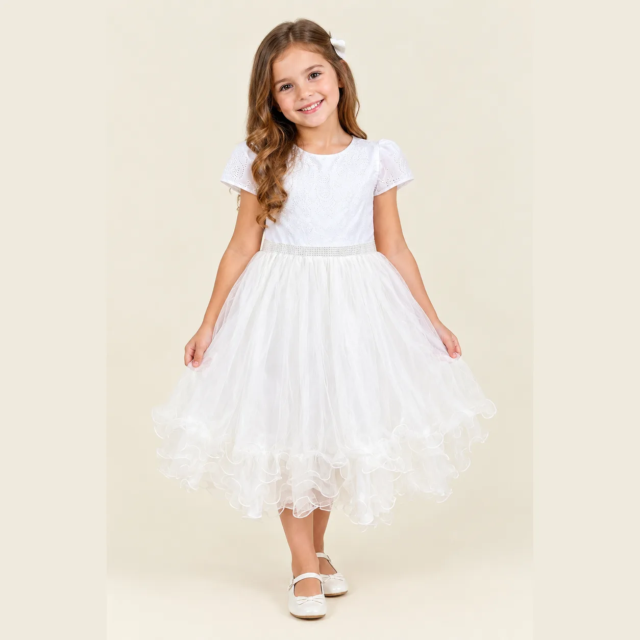 Vestido Infantil Menina Pirilampo Kids Branco