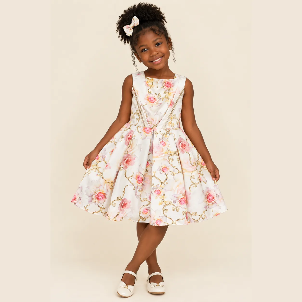 Vestido Infantil Menina Pirilampo Kids Branco
