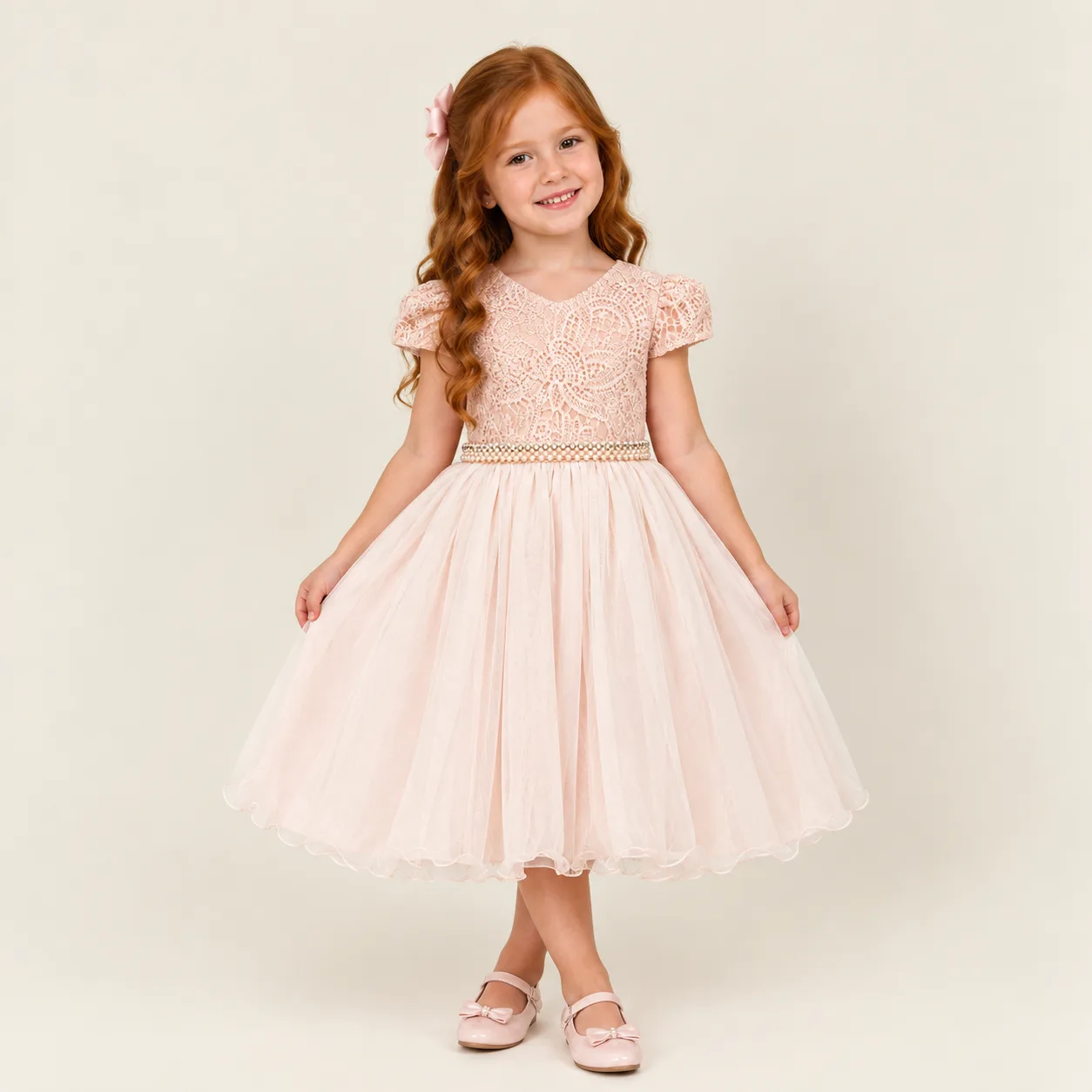 Vestido Infantil Menina Pirilampo Kids Bege