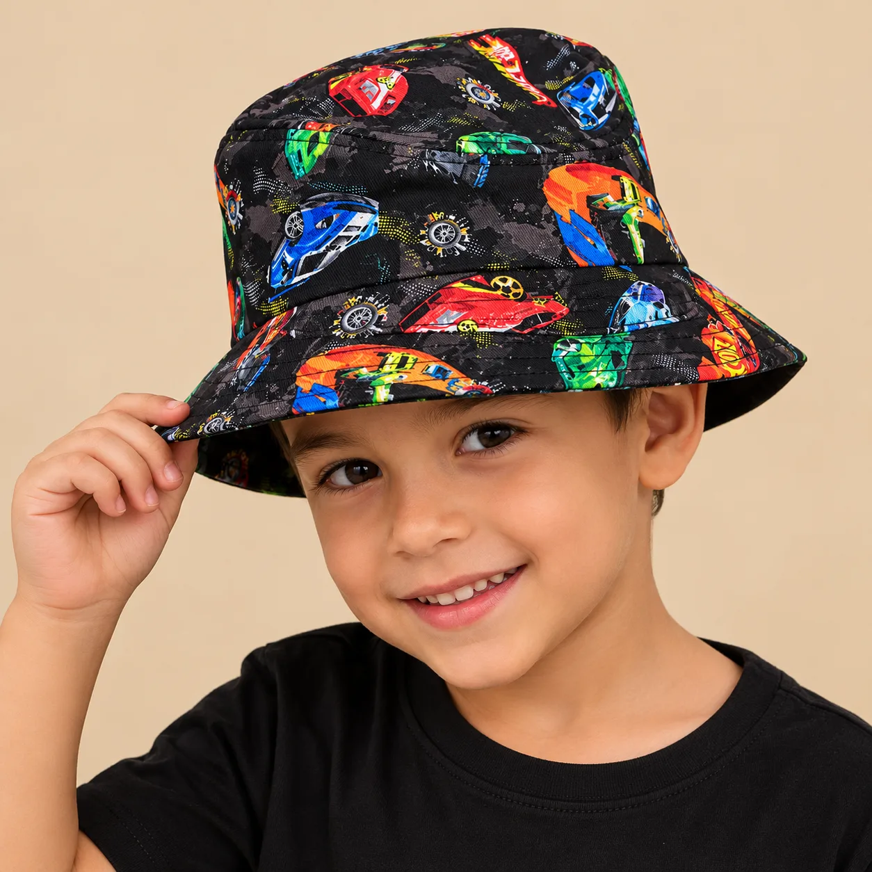 Chapéu Bucket Masculino Infantil Pirilampo Kids Preto