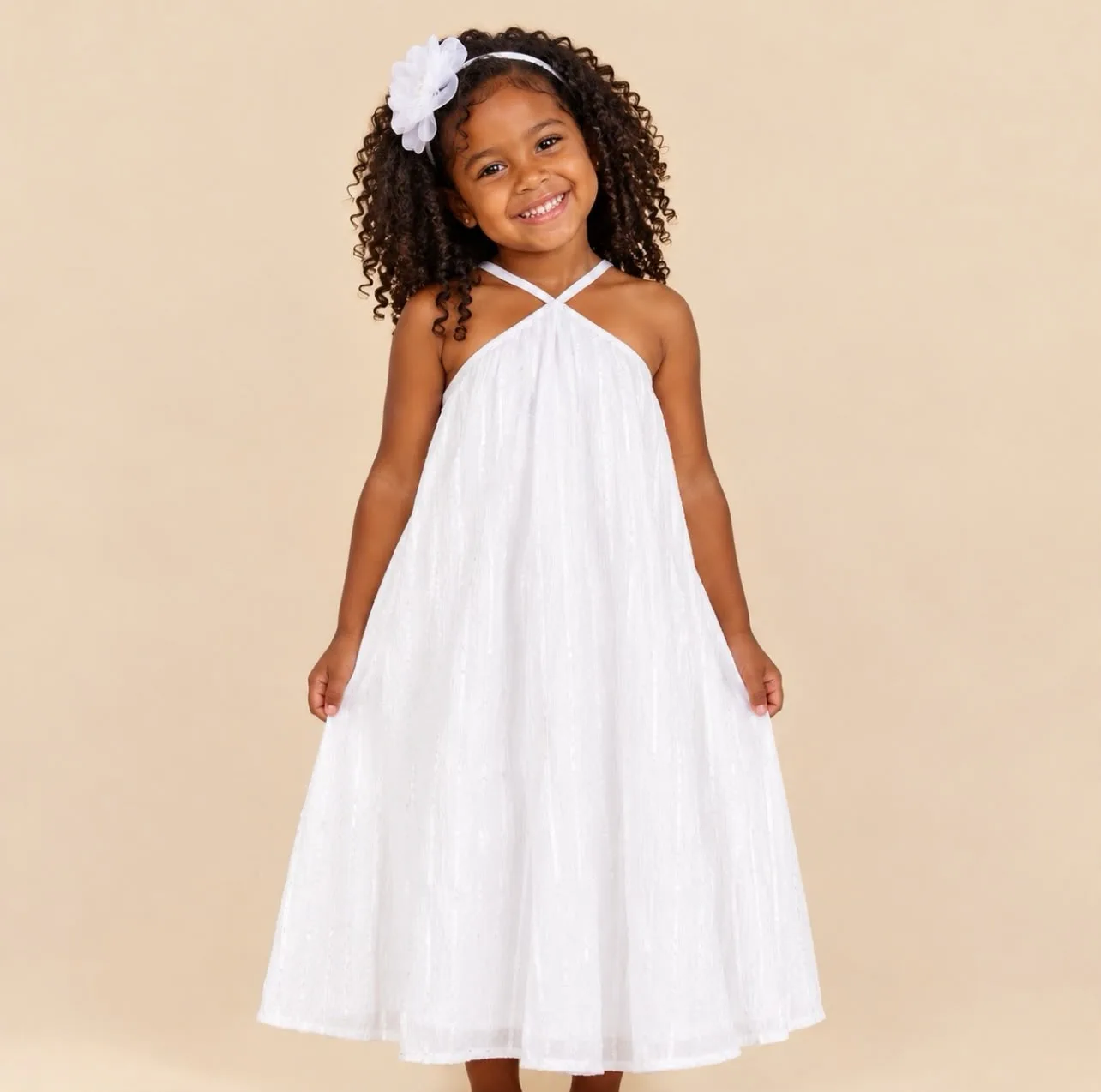 Vestido Teens Menina Pirilampo Kids T9788 Branco