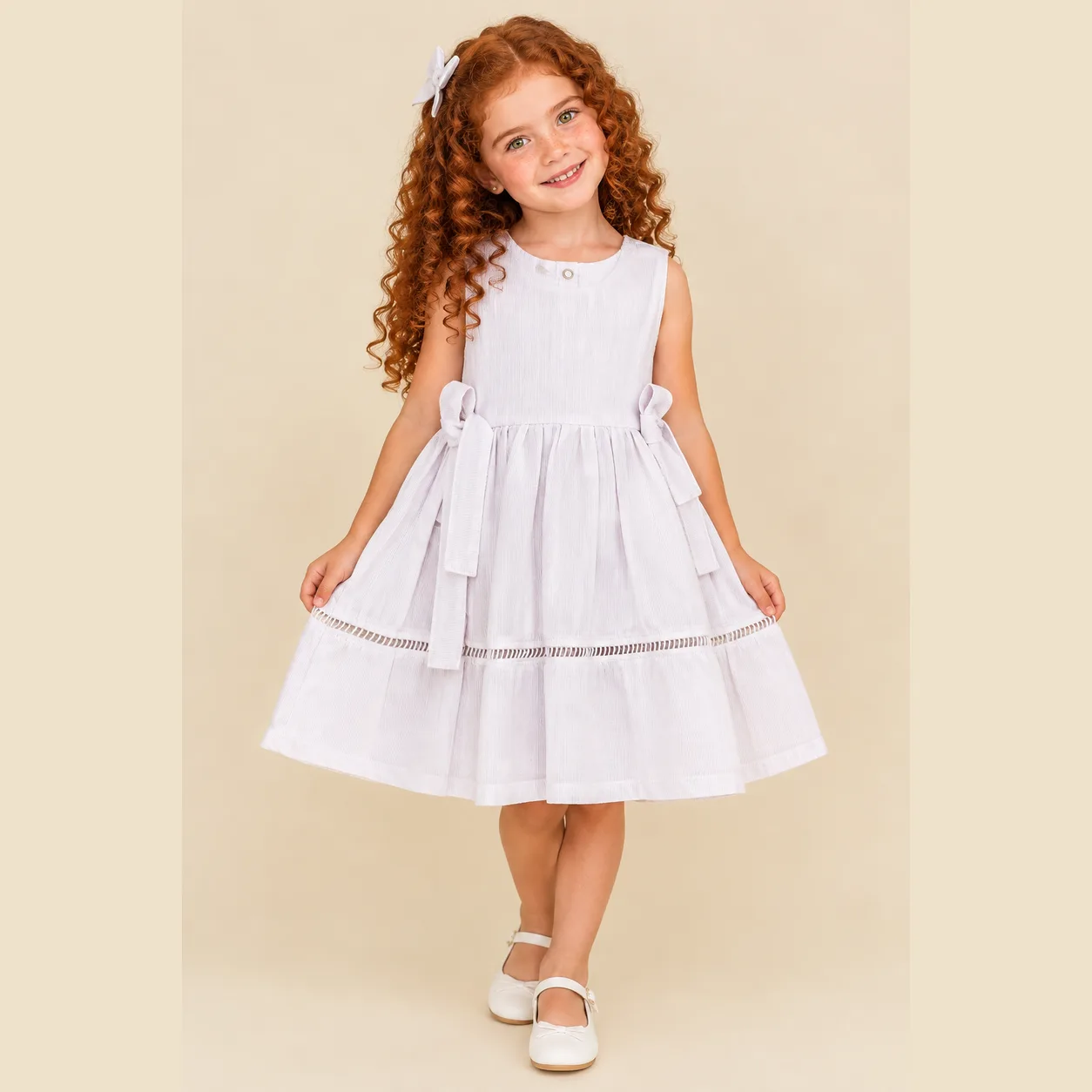Vestido Bebê Menina Pirilampo Kids 52147 Branco