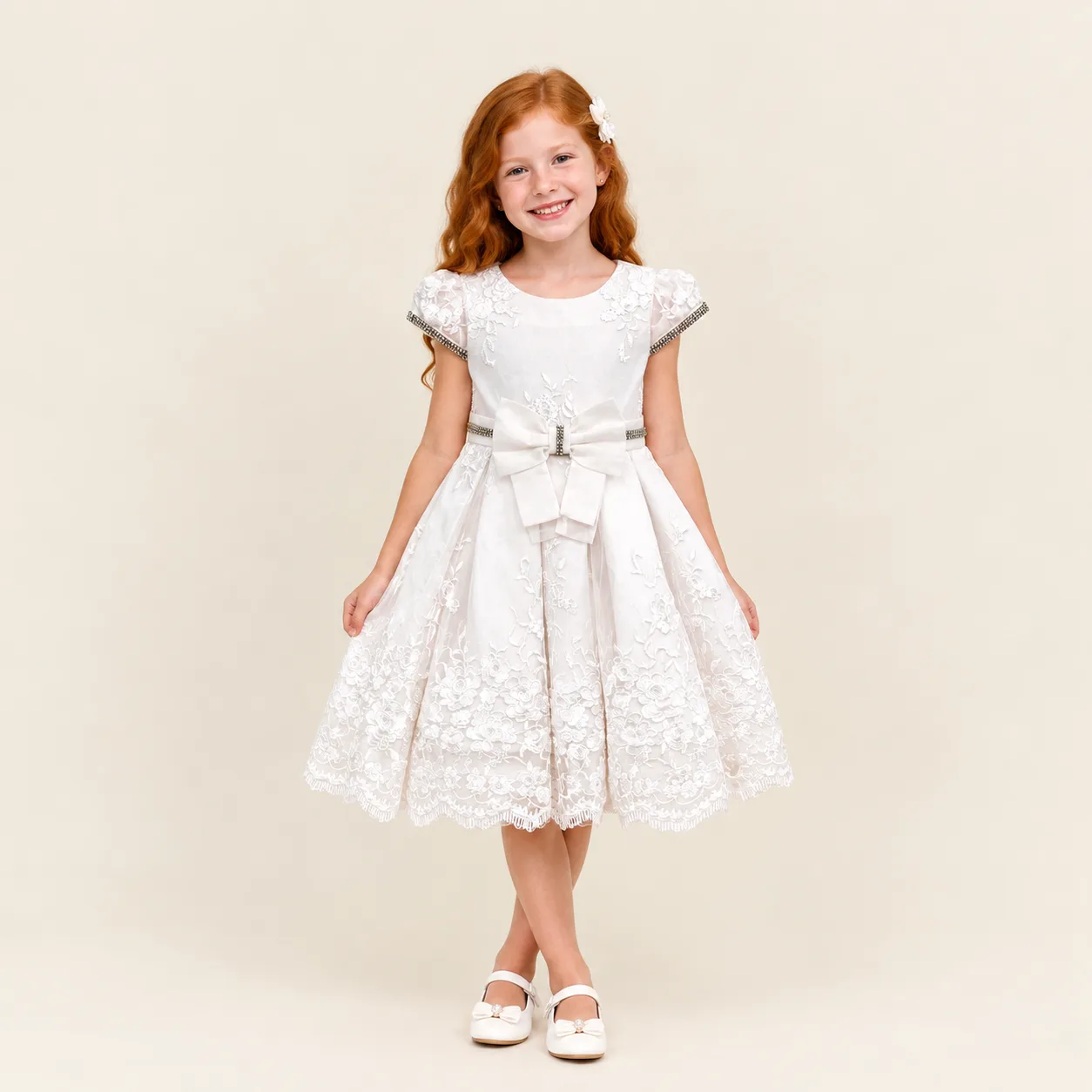 Vestido Infantil Menina Pirilampo Kids Branco