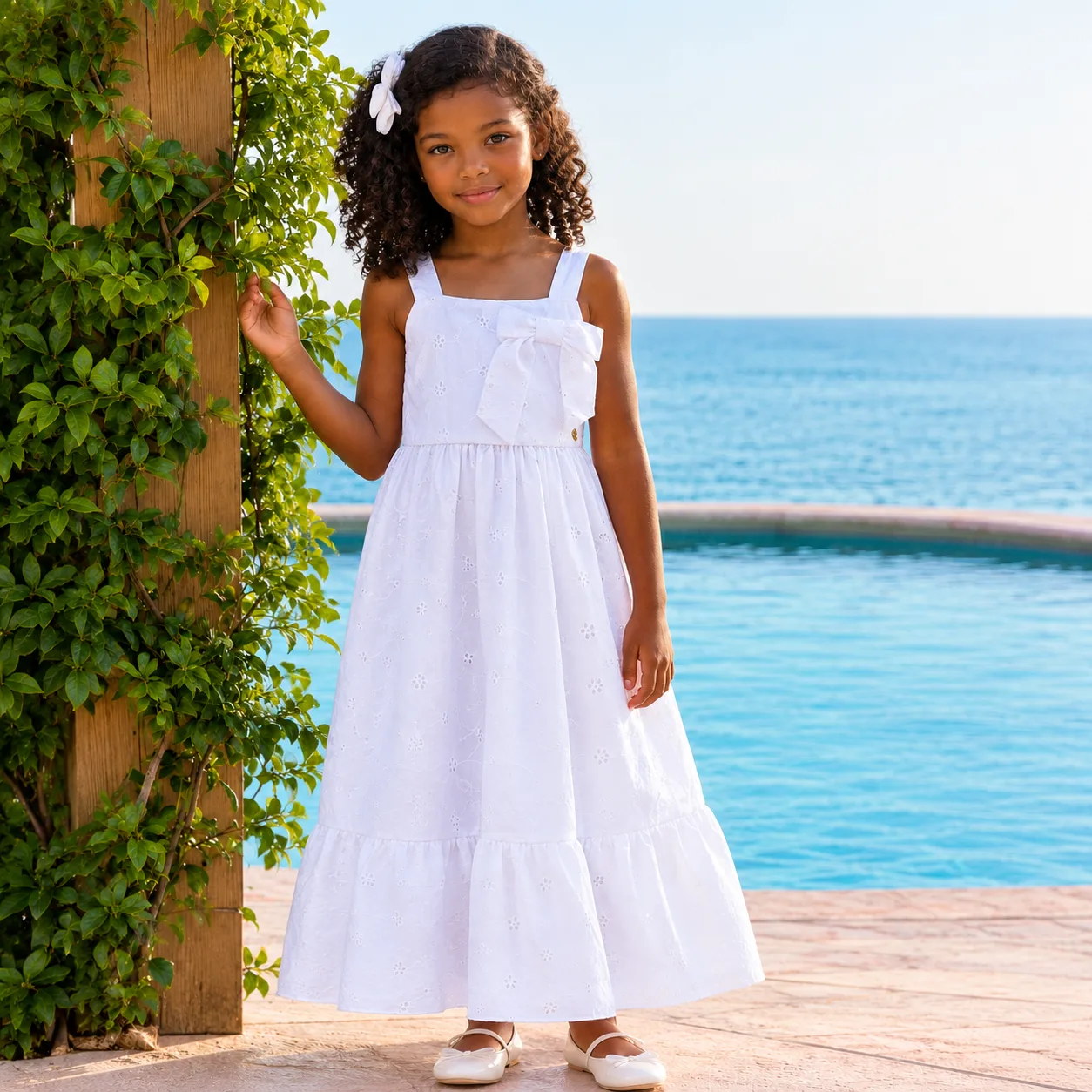 Vestido Batizado Infantil Menina Pirilampo Kids Branco