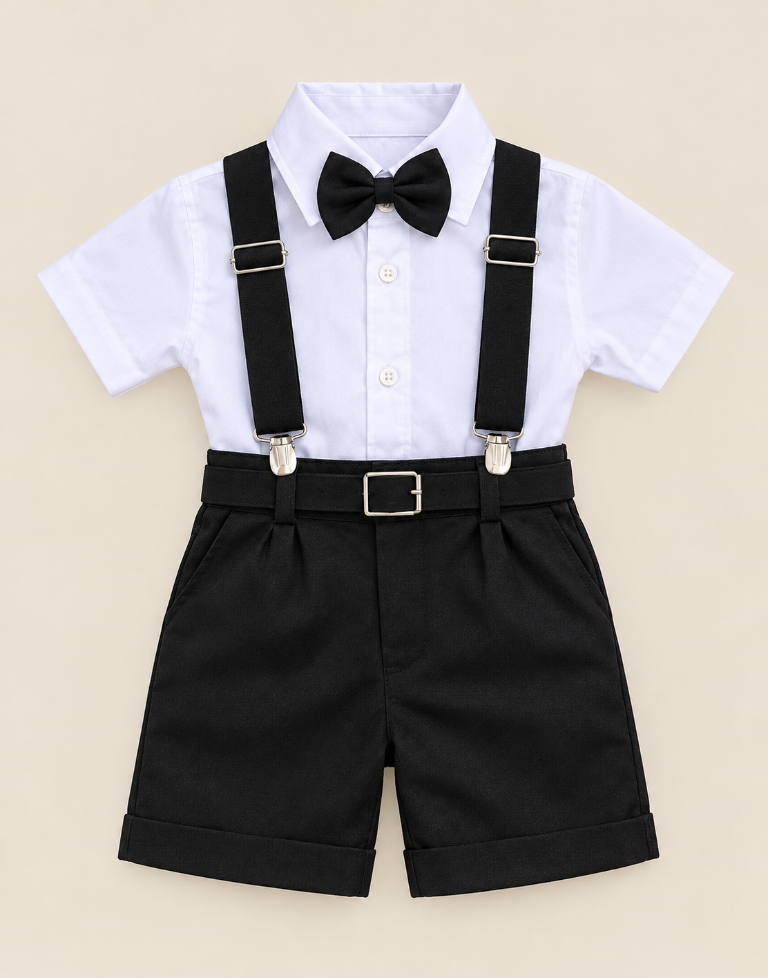 Conjunto Bebê Menino com Gravata Pirilampo Kids Preto