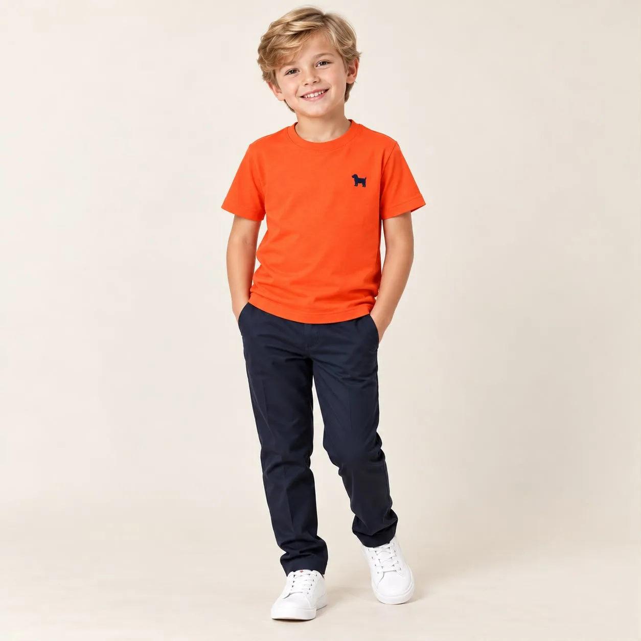 Camiseta Infantil Menino Pirilampo Kids CAM MASC BASICA CHAMI Laranja