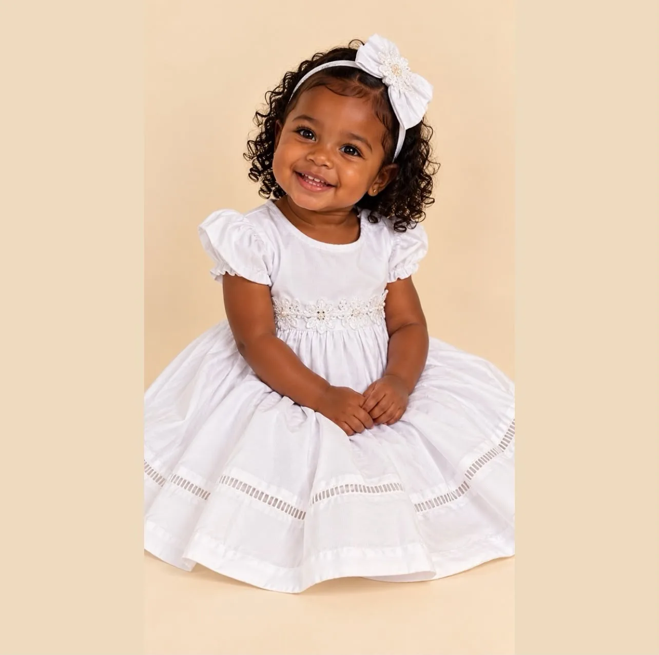 Vestido Bebê Menina Pirilampo Kids 51477 Branco
