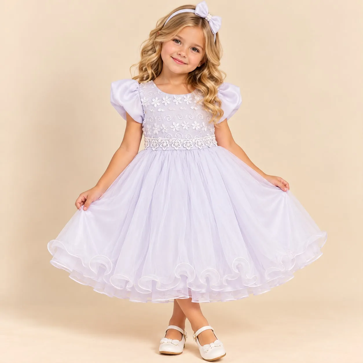 Vestido Bebê Menina Pirilampo Kids 128 PÇ 22.0 Branco