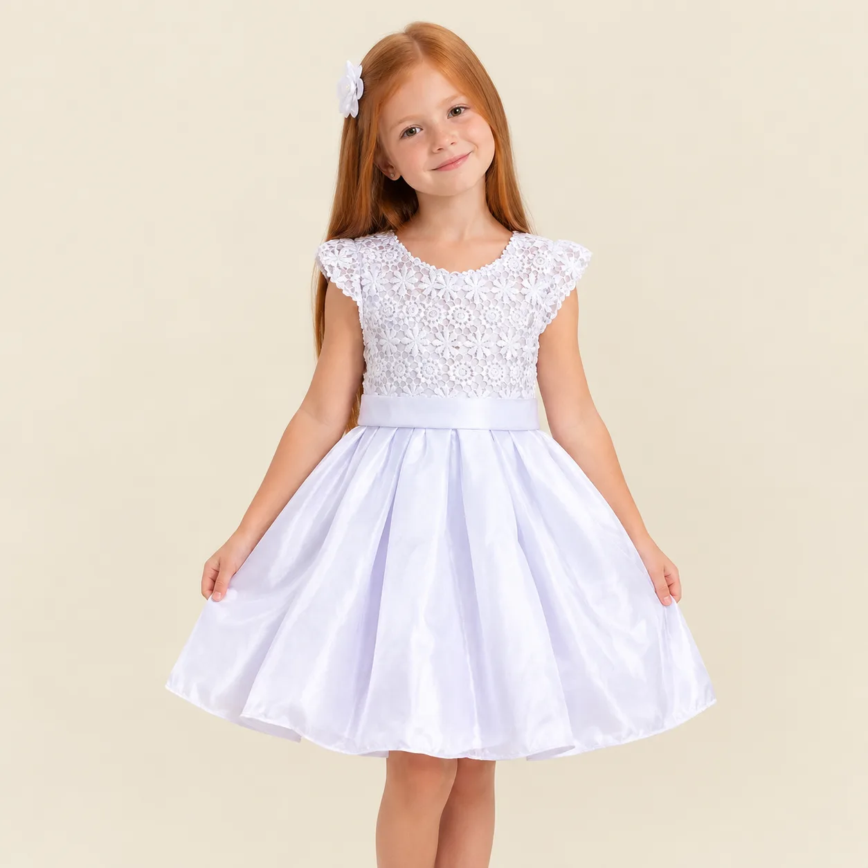Vestido Bebê Menina Pirilampo Kids 1185C.1 Branco