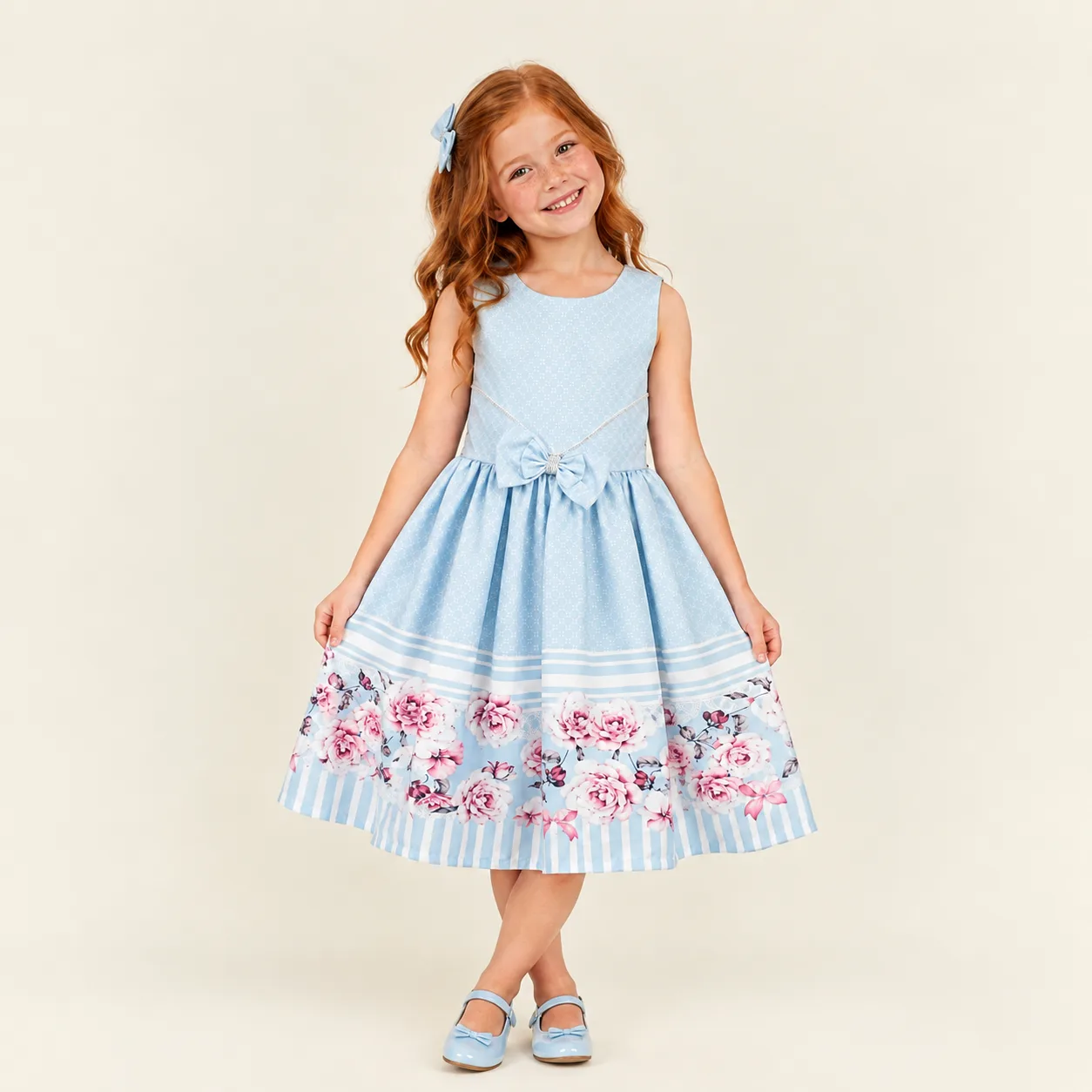 Vestido Infantil Menina Pirilampo Kids Azul Claro