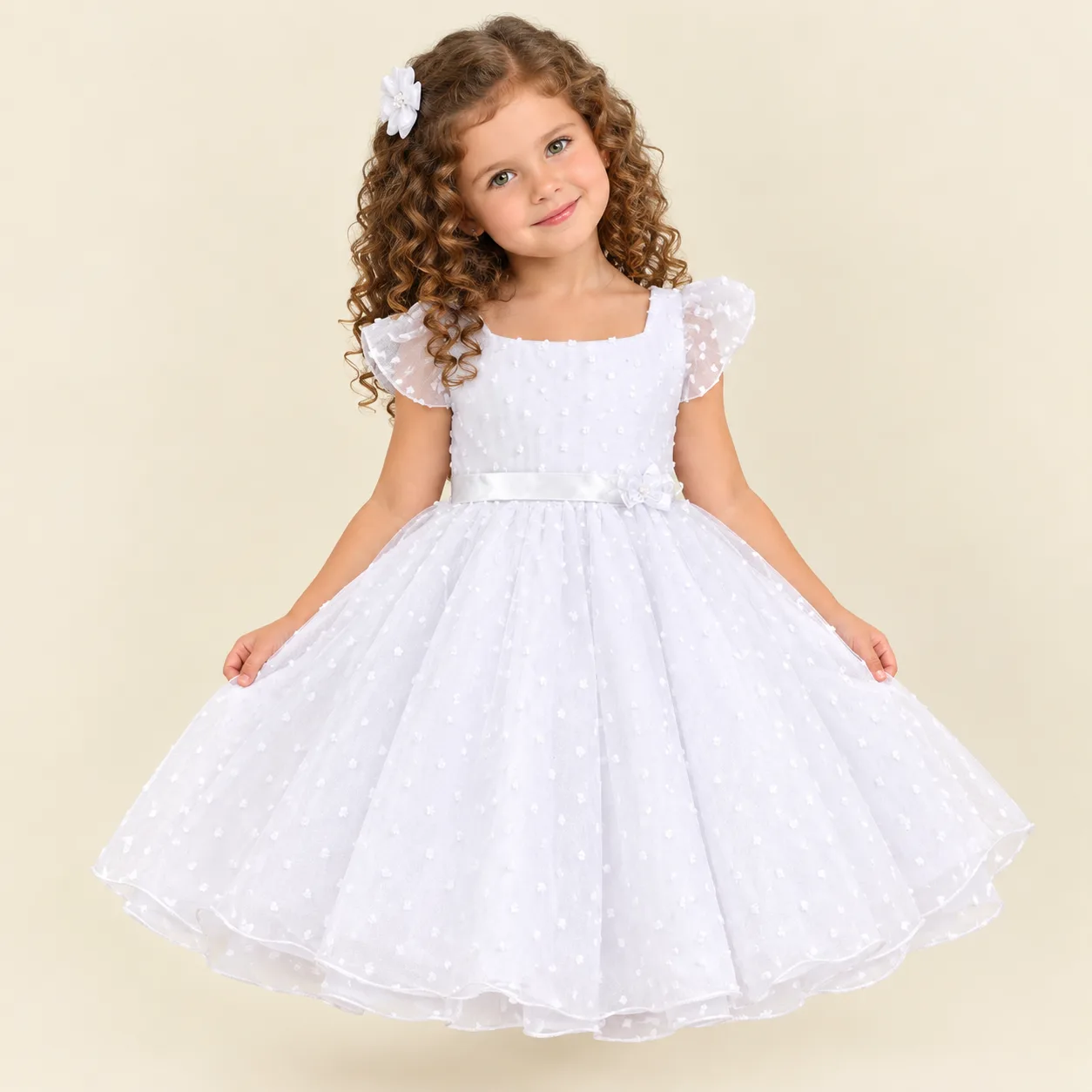 Vestido Bebê Menina Pirilampo Kids 987311 Branco