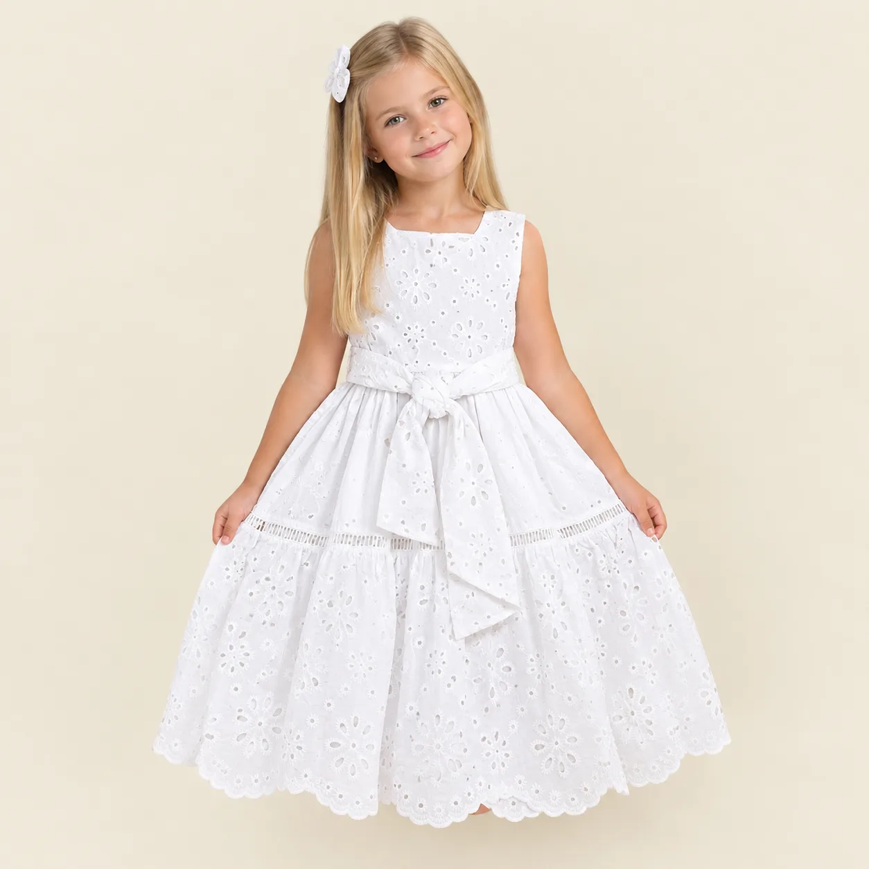 Vestido Bebê Menina Pirilampo Kids J4681 Branco