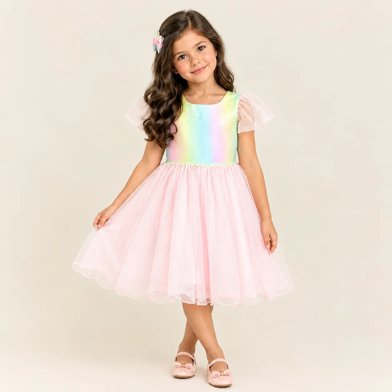 Vestido Infantil Menina Pirilampo Kids Rosa