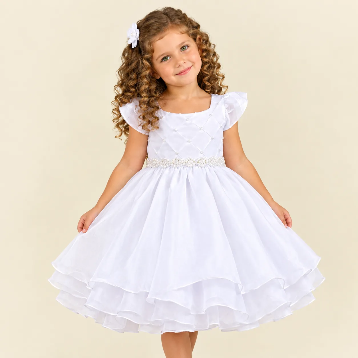 Vestido Bebê Menina Pirilampo Kids 1120 Branco