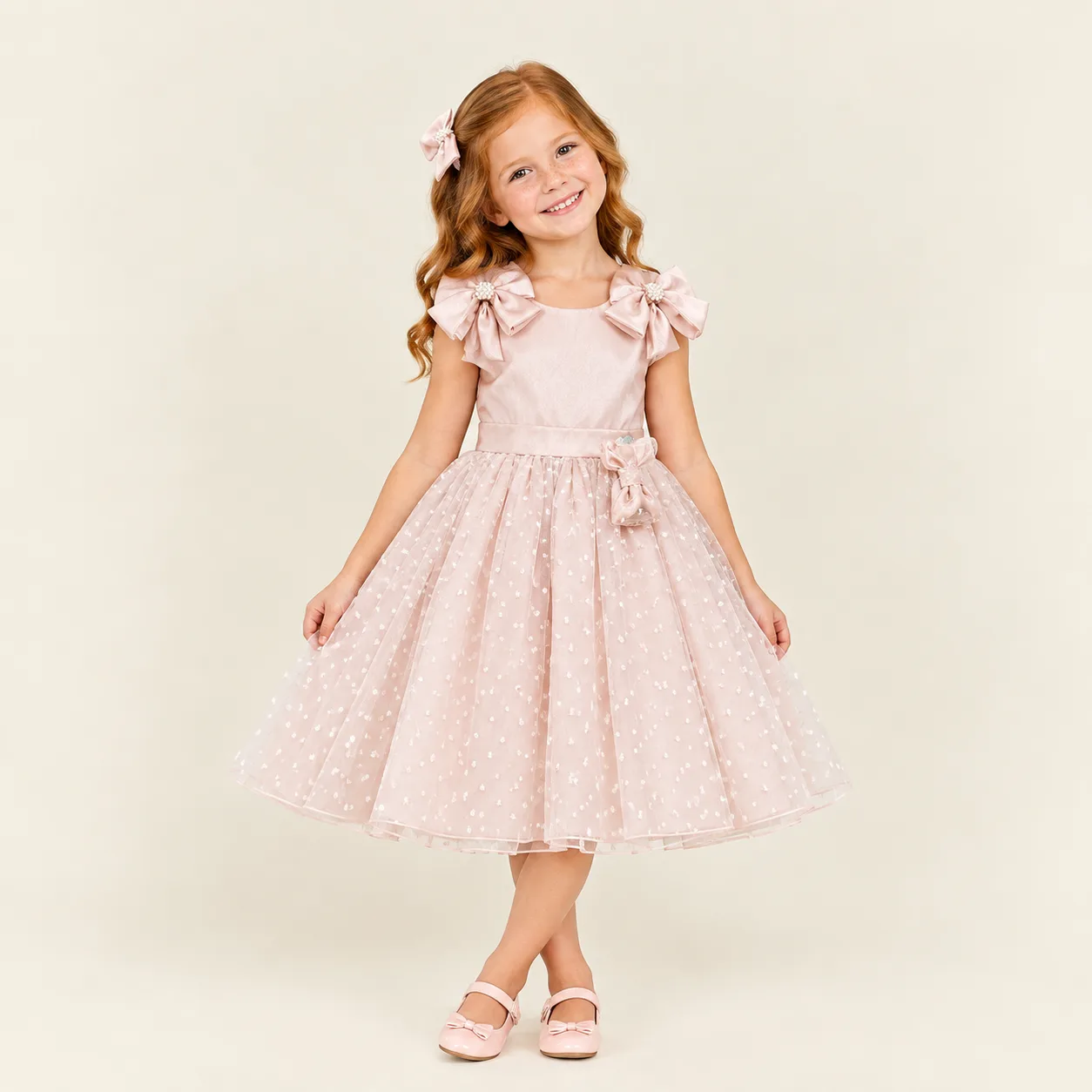 Vestido Infantil Menina Pirilampo Kids Rosê