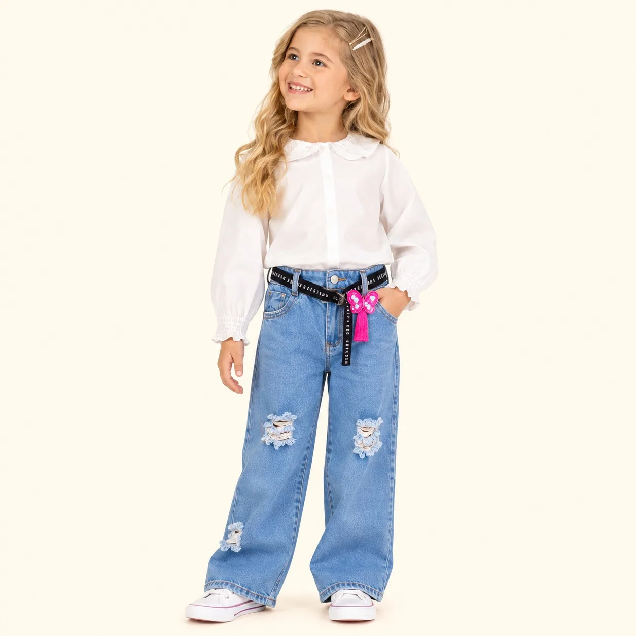 Calça Jeans Infantil Menina 587412L Jeans Claro