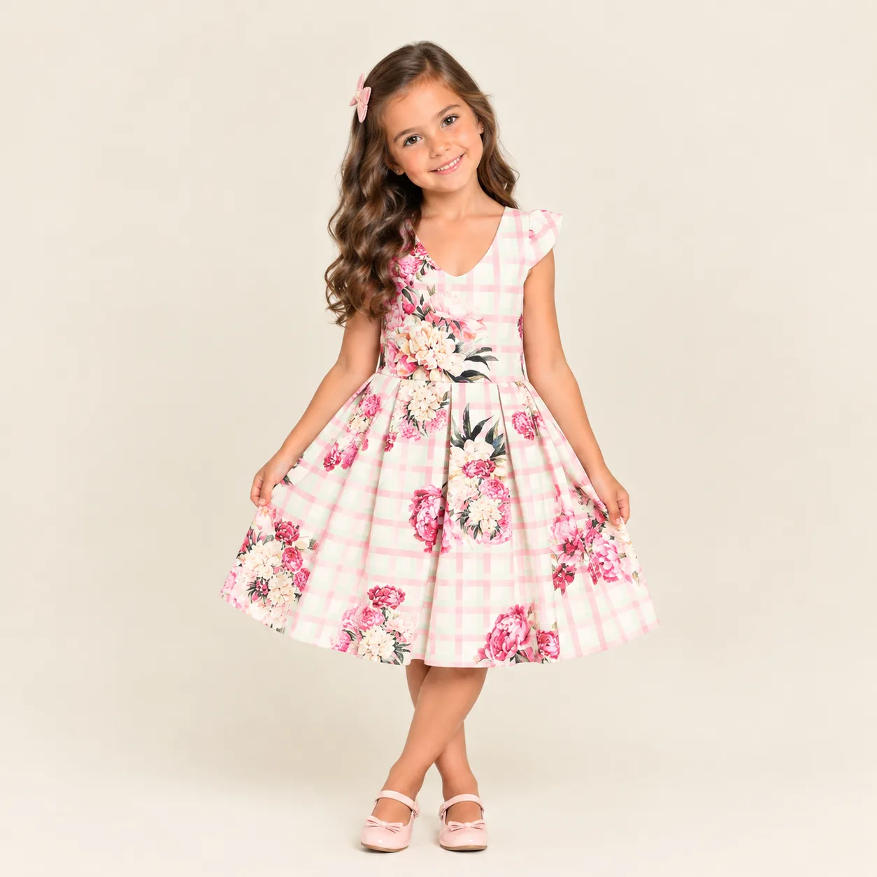 Vestido Infantil Menina Pirilampo Kids Bege