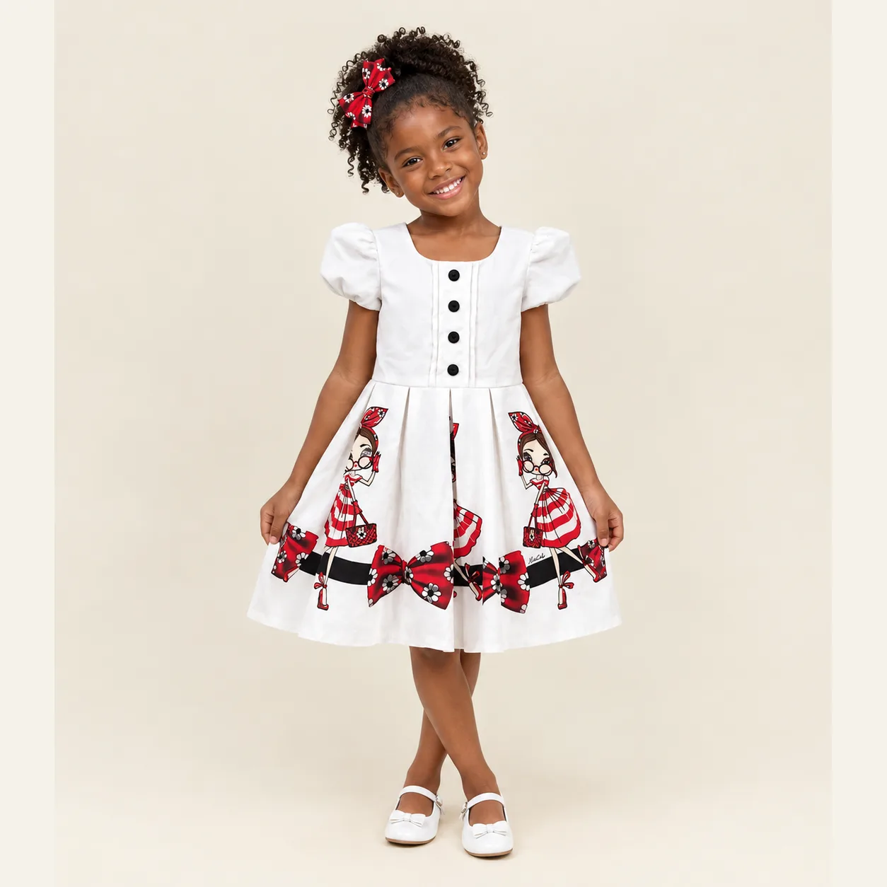 Vestido Infantil Menina Pirilampo Kids Branco