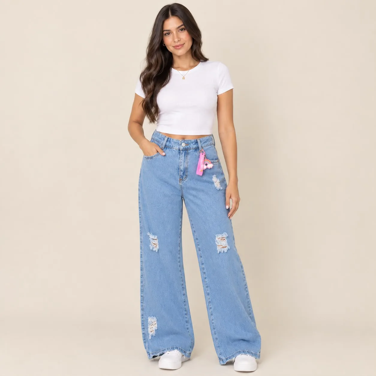 Calça Jeans Teens Menina Pirilampo Kids CALÇA 587412 Azul Claro