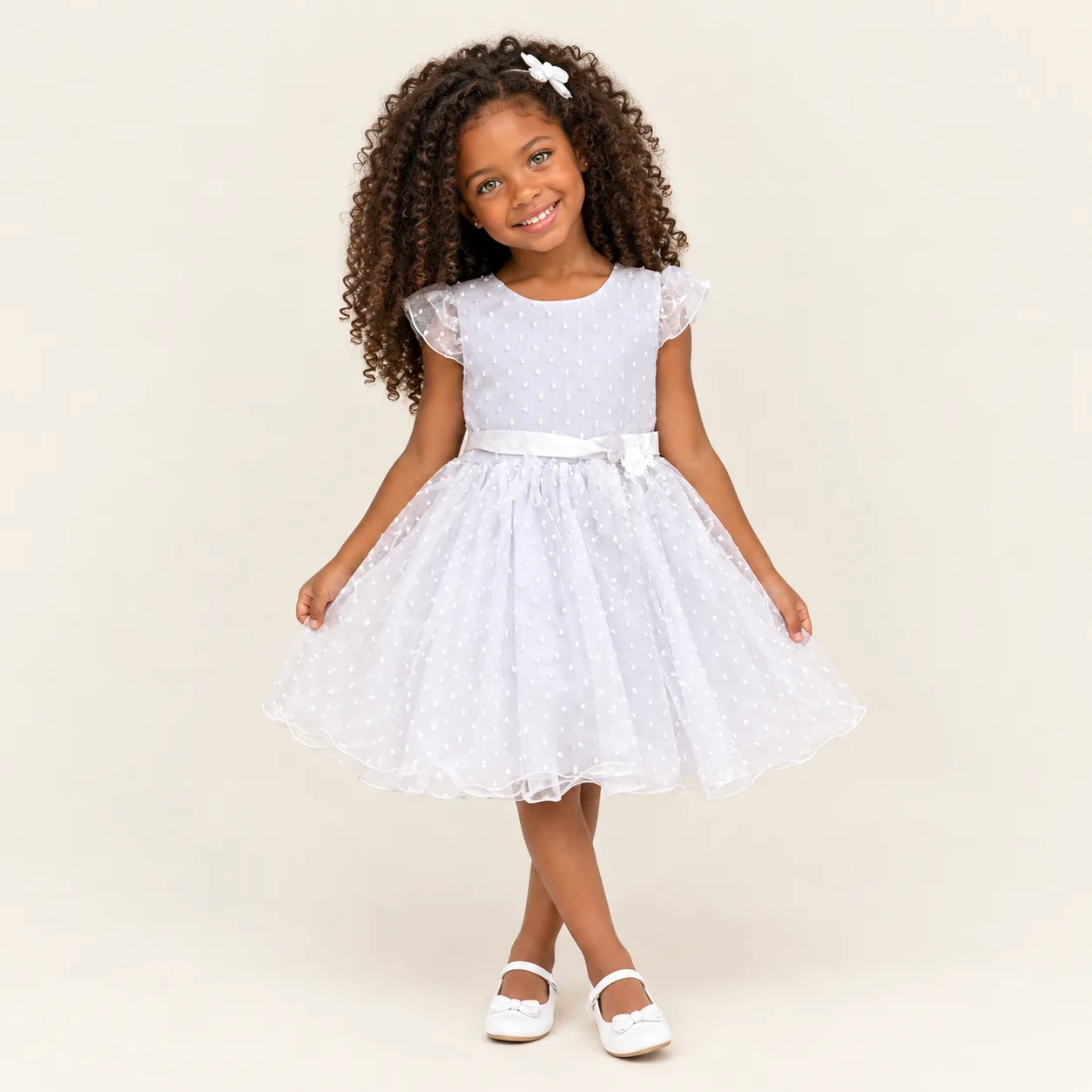 Vestido Infantil Menina Pirilampo Kids Branco