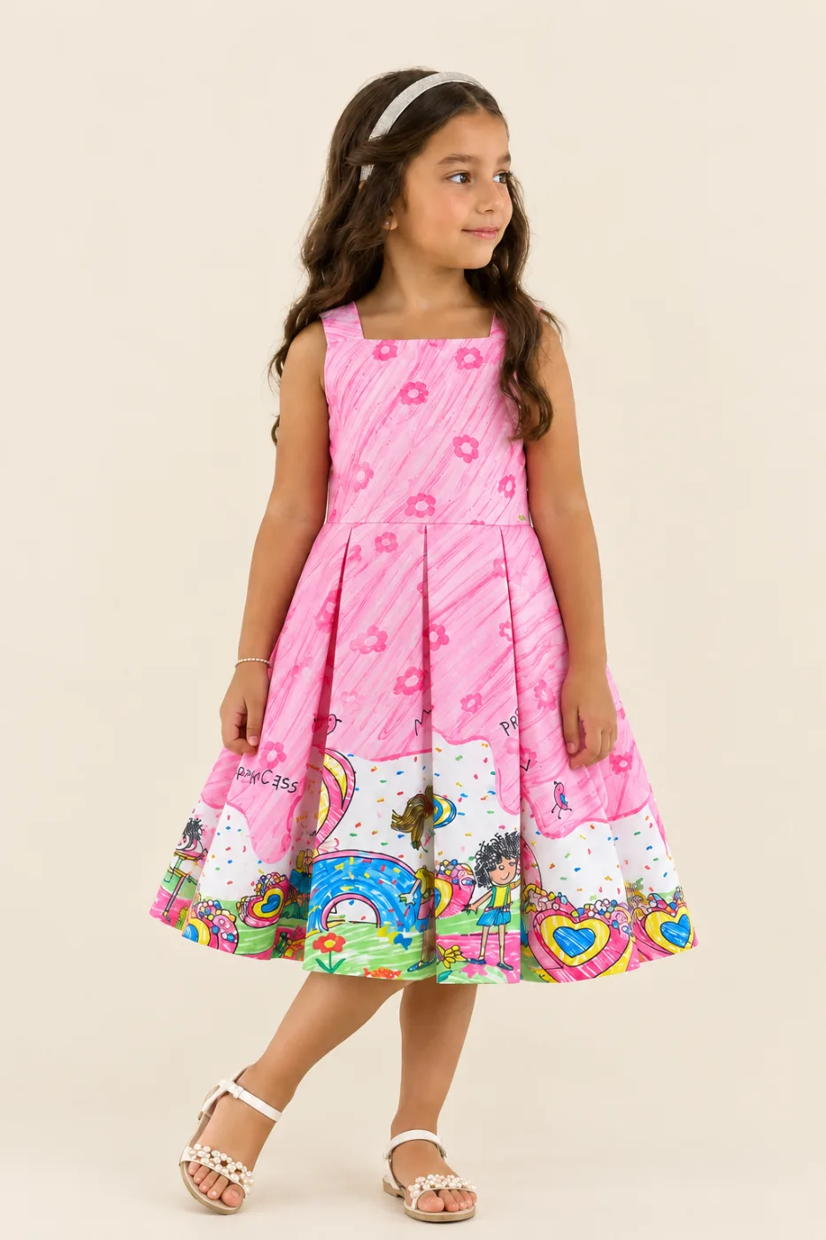Vestido Infantil Menina Pirilampo Kids Rosa