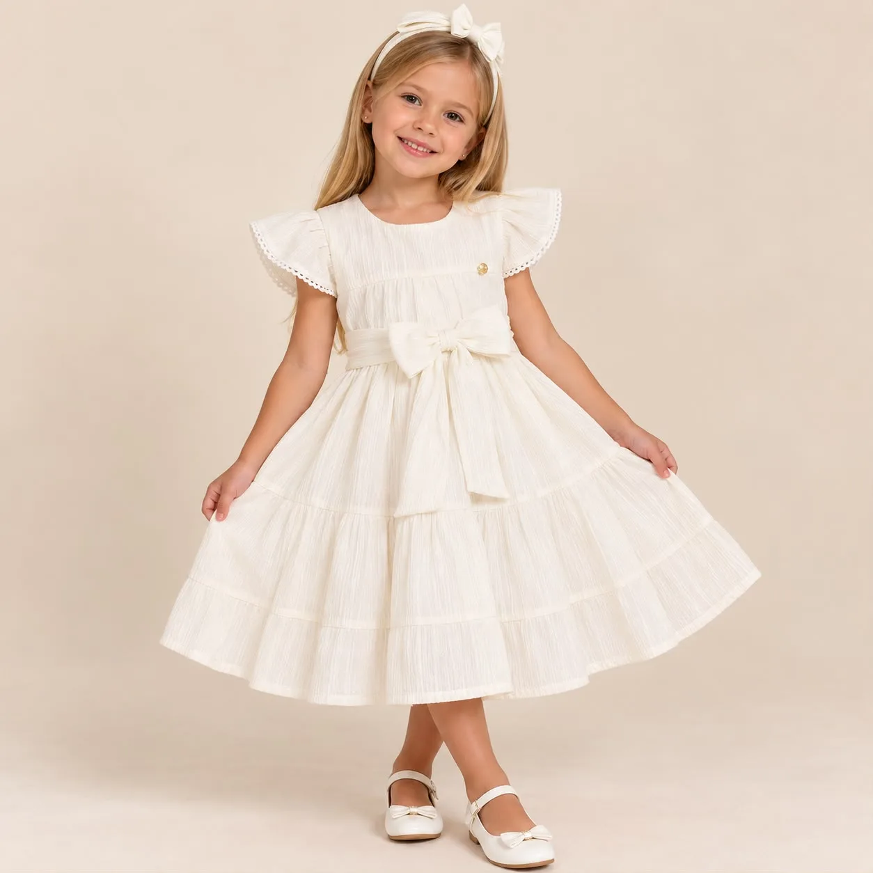 Vestido Bebê Menina Pirilampo Kids L2396 Off