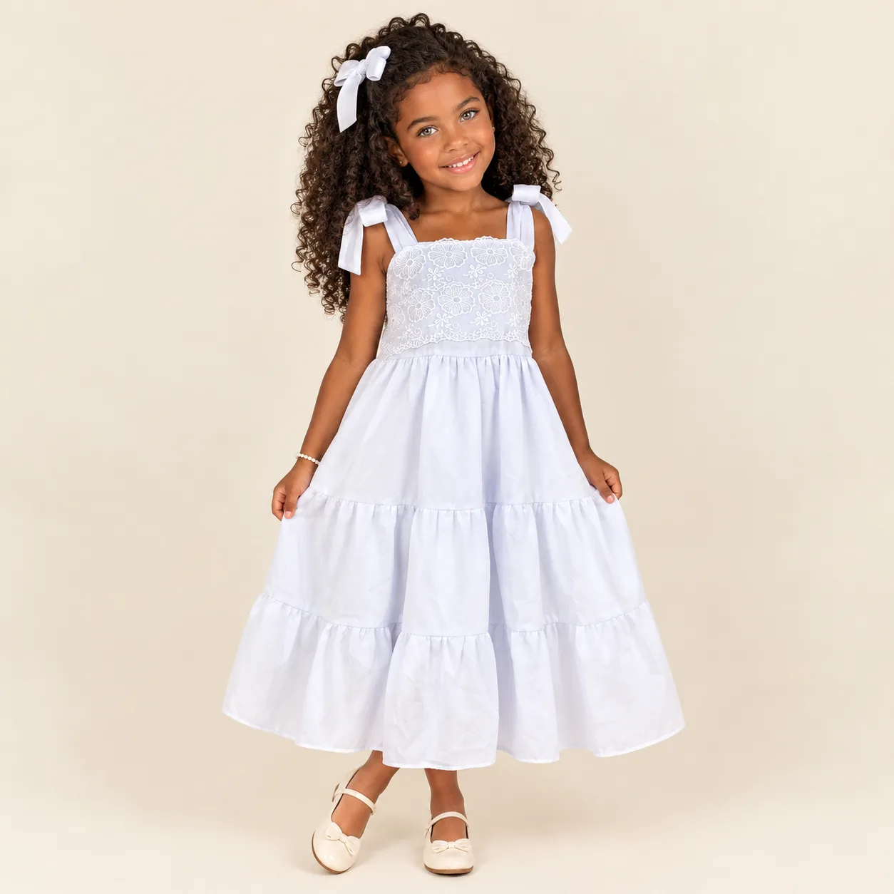 Vestido Infantil Menina Pirilampo Kids Branco