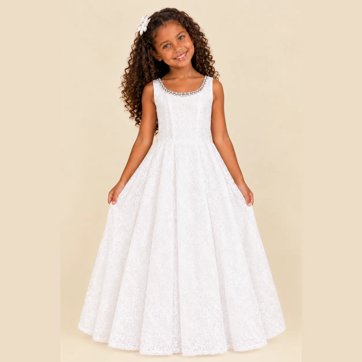 Vestido Batizado Teens Menina Pirilampo Kids 147310 Branco