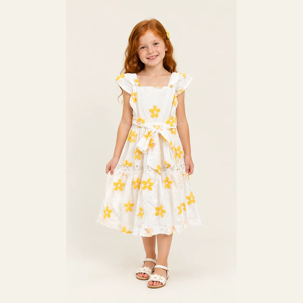 Vestido Infantil Menina Pirilampo Kids EST 04 N4253 TEX COTTO Branco