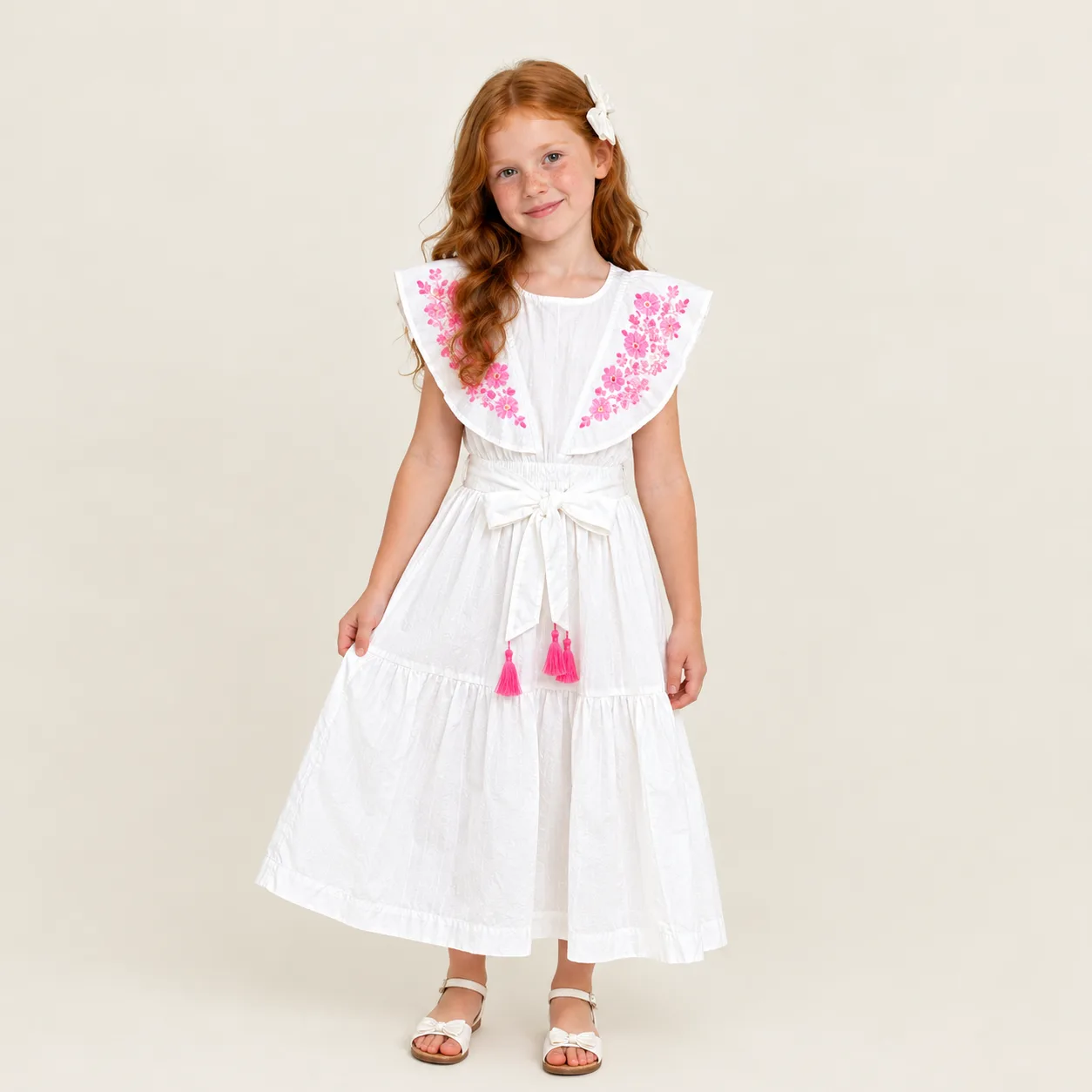 Vestido Batizado Infantil Menina Pirilampo Kids Branco