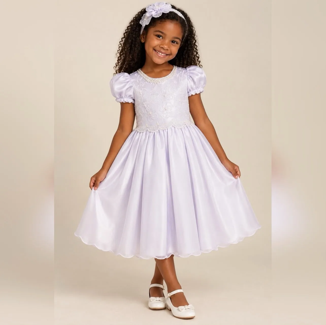 Vestido Bebê Menina Pirilampo Kids 1149C Branco